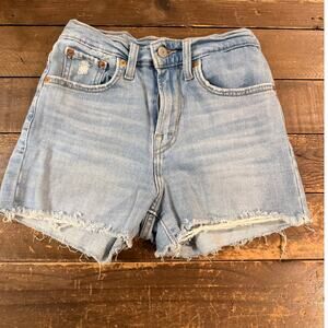 Levi’s High Rise Cutoff Denim Shorts Women’s Size 24 Light Wash Distressed